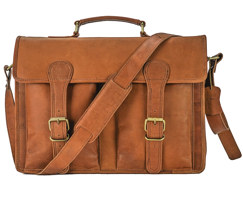 vintage leather computer bag